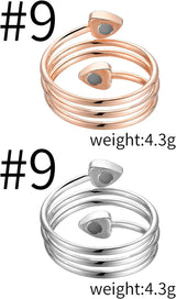 MagEnergy Copper Rings for Women, Magnetic Therapy for Arthritis and Joint Pain, 99.9% Pure Copper with Magnets Adjustable Ring for Fingers Thumb-3PCS