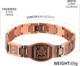 MagEnergy Copper Bracelet for Men for Joint Pain 99.9% Pure Copper Magnetic Bracelet Adjustable Jewelry Gifts with Sizing Tool