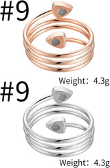 MagEnergy Copper Rings for Women for Arthritis 99.9% Pure Copper Lymph Detox Magnetic Therapy Rings for Finger Joint Pain Jewelry Gift(4pcs)