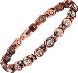 MagEnergy Copper Bracelet Anklet for Women, Soild Copper Magnetic Anklet, Adjustable Ankle Bracelet with Free Link Removal Tool (Copper)