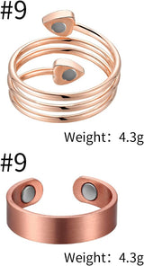 MagEnergy Copper Bracelets for Women 99.9% Pure Copper Magnetic Bracelet Adjustable Bangle Gift Box