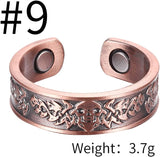 MagEnergy Copper Rings for Men Women, Magnetic Therapy for Arthritis and Joint Pain, 99.9% Pure Copper with Magnets Adjustable Ring for Fingers Thumb-2PCS