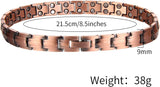 MagEnergy Copper Bracelets for Women 99.9% Pure Copper Magnetic Link Bracelet, Adjustable Bracelet Jewelry Gifts with Sizing Tool