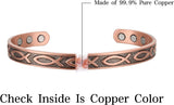 MagEnergy Copper Bracelets for Women 99.9% Pure Copper Magnetic Bracelet Adjustable Bangle Gift Box