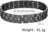 MagEnergy Copper Bracelet for Men 99.9% Pure Copper Magnetic Bracelet with 2 Row Magnets Adjustable Bracelet Length with Sizing Tool
