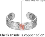 MagEnergy Copper Rings for Women for Arthritis 99.9% Pure Copper Lymph Detox Magnetic Therapy Rings for Finger Joint Pain Jewelry Gift(4pcs)