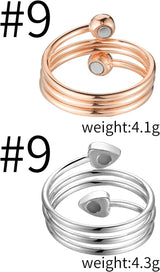 MagEnergy Copper Rings for Women, Magnetic Therapy for Arthritis and Joint Pain, 99.9% Pure Copper with Magnets Adjustable Ring for Fingers Thumb-3PCS