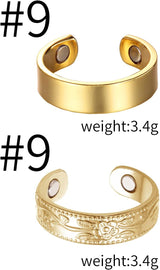 MagEnergy Copper Rings for Women for Arthritis 99.9% Pure Copper Lymph Detox Magnetic Therapy Rings for Finger Joint Pain Jewelry Gift(4pcs)