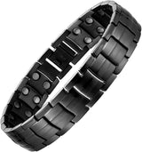 Titanium Magnetic Bracelets for Men Pure Titanium Bracelet 4 Elements 3500 Gauss Magnets Ultra Titanium Men's Adjustable Bracelets with Remove Tool & Jewellry Gift Box