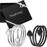 MagEnergy Copper Rings for Women for Arthritis 99.9% Pure Copper Lymph Detox Magnetic Therapy Rings for Finger Joint Pain Jewelry Gift(2pcs)