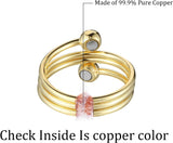 MagEnergy Copper Rings for Women, Magnetic Therapy for Arthritis and Joint Pain, 99.9% Pure Copper with Magnets Adjustable Ring for Fingers Thumb-3PCS