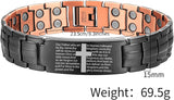 MagEnergy Copper Bracelet for Men 99.9% Pure Copper Magnetic Bracelet with 2 Row Magnets Adjustable Bracelet Length with Sizing Tool