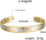 MagEnergy Copper Bracelets for Women for Pain Relief, Magnetic Pure Copper Bracelet Ring Set with 3500 Gauss Magnets, Adjustable Copper Health Jewelry Gifts