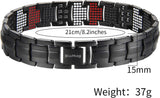 Titanium Magnetic Bracelets for Men Pure Titanium Bracelet 4 Elements 3500 Gauss Magnets Ultra Titanium Men's Adjustable Bracelets with Remove Tool & Jewellry Gift Box