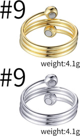 MagEnergy Copper Rings for Women, Magnetic Therapy for Arthritis and Joint Pain, 99.9% Pure Copper with Magnets Adjustable Ring for Fingers Thumb-3PCS
