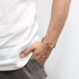 MagEnergy Copper Bracelet for Men 99.9% Pure Copper Magnetic Bangles with 6pcs 3500 Gauss Magnets Adjustable Jewelry Gift