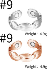 MagEnergy Copper Rings for Women for Arthritis 99.9% Pure Copper Lymph Detox Magnetic Therapy Rings for Finger Joint Pain Jewelry Gift(4pcs)