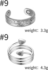 MagEnergy Copper Bracelets for Women for Pain Relief, Magnetic Pure Copper Bracelet Ring Set with 3500 Gauss Magnets, Adjustable Copper Health Jewelry Gifts