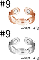 MagEnergy Copper Rings for Women for Arthritis 99.9% Pure Copper Lymph Detox Magnetic Therapy Rings for Finger Joint Pain Jewelry Gift(4pcs)