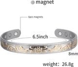 MagEnergy Copper Bracelets for Women for Pain Relief, Magnetic Pure Copper Bracelet Ring Set with 3500 Gauss Magnets, Adjustable Copper Health Jewelry Gifts