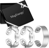 MagEnergy Copper Rings for Women for Arthritis 99.9% Pure Copper Lymph Detox Magnetic Therapy Rings for Finger Joint Pain Jewelry Gift(4pcs)