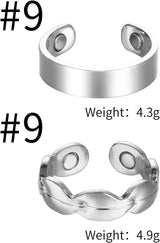 MagEnergy Copper Rings for Women for Arthritis 99.9% Pure Copper Lymph Detox Magnetic Therapy Rings for Finger Joint Pain Jewelry Gift(4pcs)