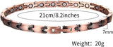 MagEnergy Copper Magnetic Bracelet and Rings for Women, Magnetic Bracelet & Rings with 3500 Gauss Magnets,Adjustable Link Bracelet Copper Ring Jewelry Gifts with Sizing Tool