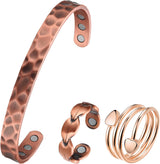 MagEnergy Copper Bracelets for Women 99.9% Pure Copper Magnetic Bracelet Adjustable Bangle Gift Box