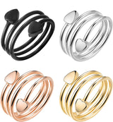 MagEnergy Copper Rings for Women for Arthritis 99.9% Pure Copper Lymph Detox Magnetic Therapy Rings for Finger Joint Pain Jewelry Gift(2pcs)
