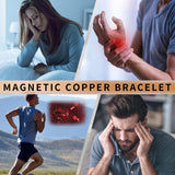 MagEnergy Copper Cross Bracelet for Men – Ultra Strength Magnetic Copper Mens Cross Bracelets with Ring – Adjustable Bracelet with Sizing Tool Jewelry Gift