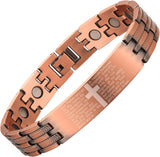 MagEnergy Copper Bracelet for Men 99.9% Pure Copper Magnetic Bracelet with 2 Row Magnets Adjustable Bracelet Length with Sizing Tool