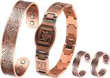 MagEnergy Copper Bracelet for Men for Joint Pain 99.9% Pure Copper Magnetic Bracelet Adjustable Jewelry Gifts with Sizing Tool