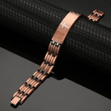 MagEnergy Copper Bracelet for Men 99.9% Pure Copper Magnetic Bracelet with 2 Row Magnets Adjustable Bracelet Length with Sizing Tool