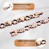 MagEnergy Pure Copper Magnetic Bracelet for Women Copper Wristband with 3500 Gauss Magnets Adjustable Jewelry Gifts (Copper Cross)