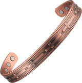 MagEnergy Copper Bracelet for Men Women,Pure Copper Bangle, Adjustable with 6 Powerful Magnets