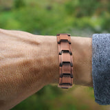 MagEnergy Copper Magnetic Bracelets for Men Double Row Strength Magnets with Removal Tool and Gift Box (Link Bracelet A)