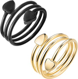 MagEnergy Copper Rings for Women for Arthritis 99.9% Pure Copper Lymph Detox Magnetic Therapy Rings for Finger Joint Pain Jewelry Gift(2pcs)
