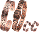 MagEnergy Copper Bracelet for Men for Joint Pain 99.9% Pure Copper Magnetic Bracelet Adjustable Jewelry Gifts with Sizing Tool