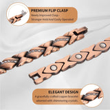 MagEnergy Pure Copper Magnetic Bracelet for Women Copper Wristband with 3500 Gauss Magnets Adjustable Jewelry Gifts (Copper Cross)