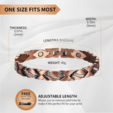 MagEnergy Pure Copper Magnetic Bracelet for Women Copper Wristband with 3500 Gauss Magnets Adjustable Jewelry Gifts (Copper Cross)