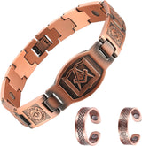 MagEnergy Copper Bracelet for Men for Joint Pain 99.9% Pure Copper Magnetic Bracelet Adjustable Jewelry Gifts with Sizing Tool