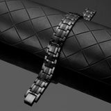 Titanium Magnetic Bracelets for Men Pure Titanium Bracelet 4 Elements 3500 Gauss Magnets Ultra Titanium Men's Adjustable Bracelets with Remove Tool & Jewellry Gift Box