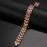 MagEnergy Copper Bracelet for Men 99.9% Pure Copper Magnetic Bracelet with 2 Row Magnets Adjustable Bracelet Length with Sizing Tool