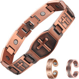 MagEnergy Copper Bracelet for Men for Joint Pain 99.9% Pure Copper Magnetic Bracelet Adjustable Jewelry Gifts with Sizing Tool