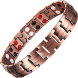 MagEnergy Copper Magnetic Bracelets for Men Double Row Strength Magnets with Removal Tool and Gift Box (Link Bracelet A)