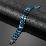 Titanium Magnetic Bracelets for Men Pure Titanium Bracelet 4 Elements 3500 Gauss Magnets Ultra Titanium Men's Adjustable Bracelets with Remove Tool & Jewellry Gift Box