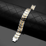 Titanium Magnetic Bracelets for Men Pure Titanium Bracelet 4 Elements 3500 Gauss Magnets Ultra Titanium Men's Adjustable Bracelets with Remove Tool & Jewellry Gift Box