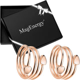 MagEnergy Copper Rings for Women for Arthritis 99.9% Pure Copper Lymph Detox Magnetic Therapy Rings for Finger Joint Pain Jewelry Gift(2pcs)