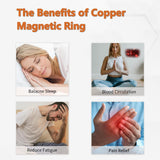 MagEnergy Copper Rings for Women for Arthritis 99.9% Pure Copper Lymph Detox Magnetic Therapy Rings for Finger Joint Pain Jewelry Gift(2pcs)