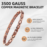 MagEnergy Copper Bracelets for Women 99.9% Pure Copper Magnetic Link Bracelet, Adjustable Bracelet Jewelry Gifts with Sizing Tool